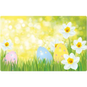 matches21 - Webshop Tischsets Platzsets MOTIV abwaschbar Ostern Osterglocken und Ostereier bunt 126271 4 4