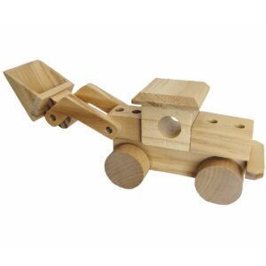 matches21 - Webshop Bagger Radlader Holz vorgefertigter Bausatz Holzbausatz Bausatz Kinder ab 7 Jahre 114441 3 9