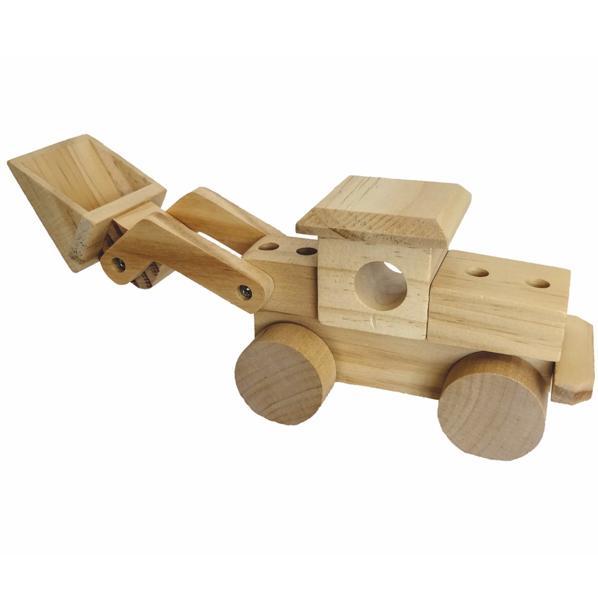 matches21 - Webshop Bagger Radlader Holz vorgefertigter Bausatz Holzbausatz Bausatz Kinder ab 7 Jahre 114441 3 8
