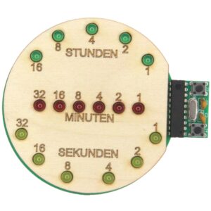 matches21 - Webshop Binaere Uhr mit LEDs und USB Anschluss Loetbausatz und Holz Bausatz Bastelset 114432 21