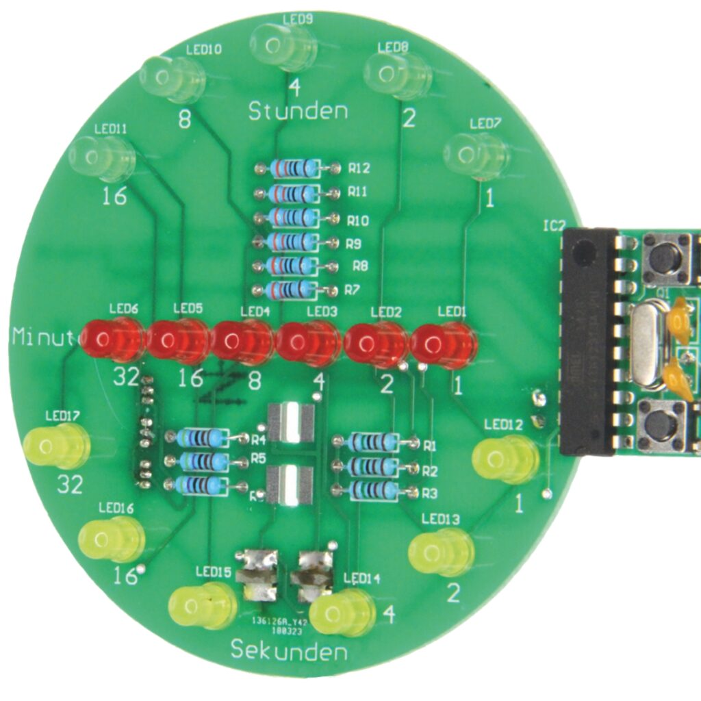 matches21 - Webshop Binaere Uhr mit LEDs und USB Anschluss Loetbausatz und Holz Bausatz Bastelset 114432 6 7