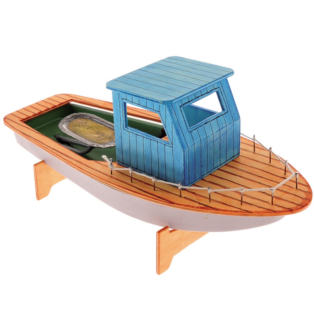 matches21 - Webshop Fischerboot mit Knatterantrieb Bausatz f Kinder Werkset Bastelset ab 12 Jahren 102915 1 2