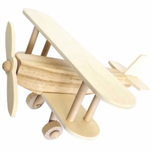 matches21 - Webshop Flugzeug Doppeldecker vorgefertigter Holzbausatz Holz Bausatz Kinder ab 7 Jahre 114442 1 6