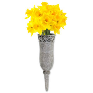 matches21 - Webshop Grab Vase zum Stecken Friedhof Borduere grau 33 5 cm 125282 18