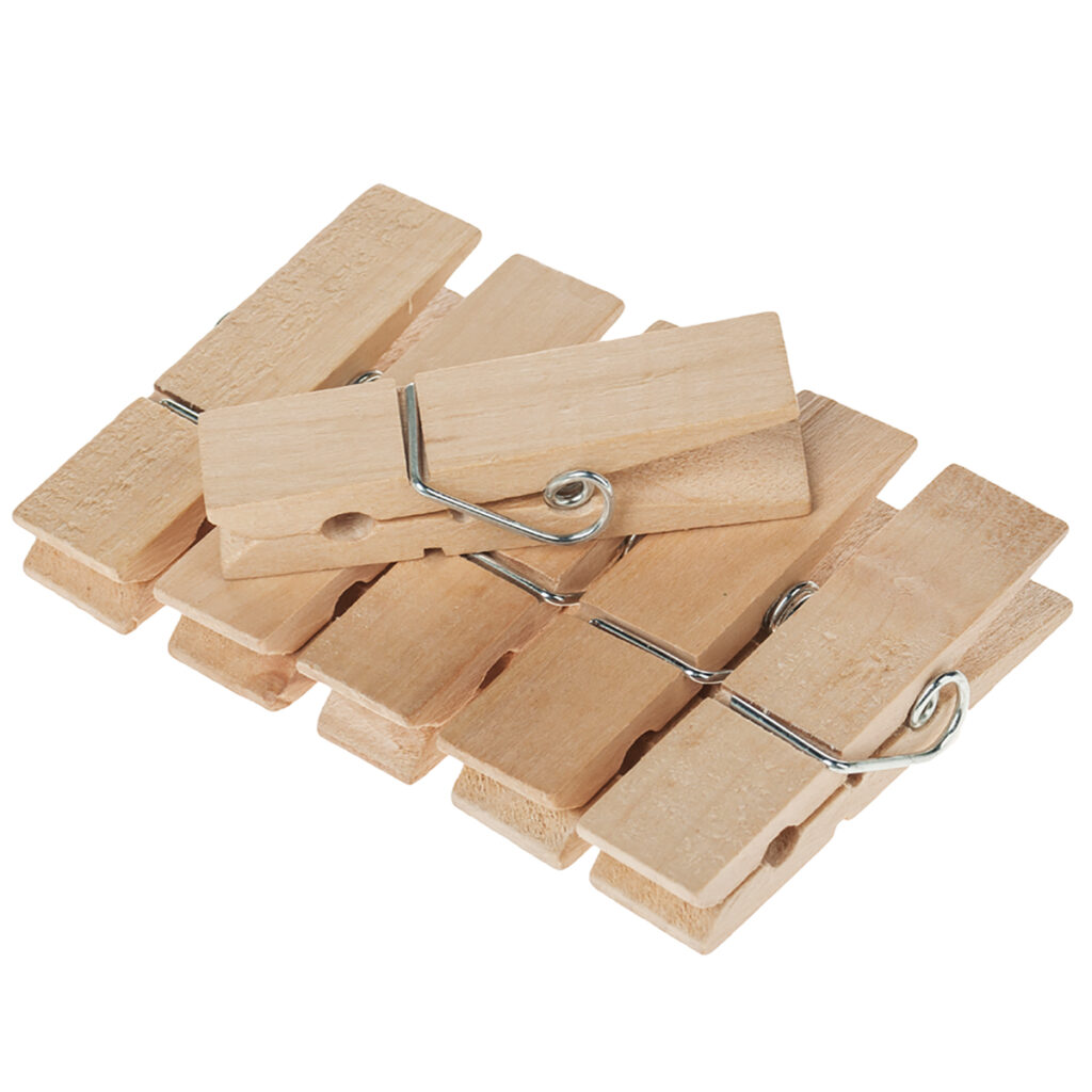 matches21 Holz Waescheklammern 6 Stk Je 70x17 mm fuer Geschenkverpackungen Adventskalender 113183 1