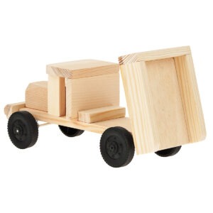 matches21 - Webshop Kipplaster Lastwagen 24x9x10 cm Holz Kinder Bausatz Werkset Bastelset ab 9 J 110542 4