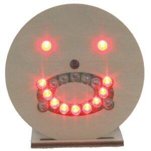 matches21 - Webshop Smiley Gesicht mit LEDs Holz Loet Bausatz vorgefertigt fuer Kinder ab 8 Jahren 114431 9 20