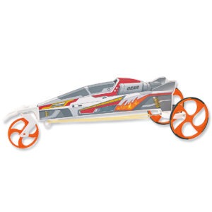 matches21 - Webshop Auto Rennauto Flitzer Zahnrad Gummimotor 24 cm Bausatz Bastelset ab 8 Jahren 113346 4 10