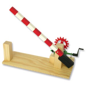 matches21 - Webshop Bahnschranke Bahnuebergang Holz Bausatz Kinder Werkset Bastelset ab 9 Jahren 100902 1 9