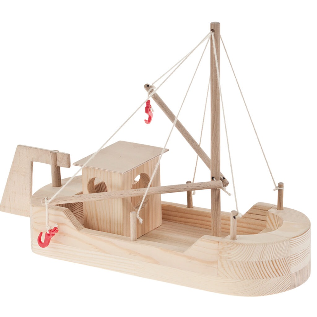 matches21 - Webshop Fischkutter Bausatz f Kinder Werkset Bastelset ab 10 Jahren 102910 1 1