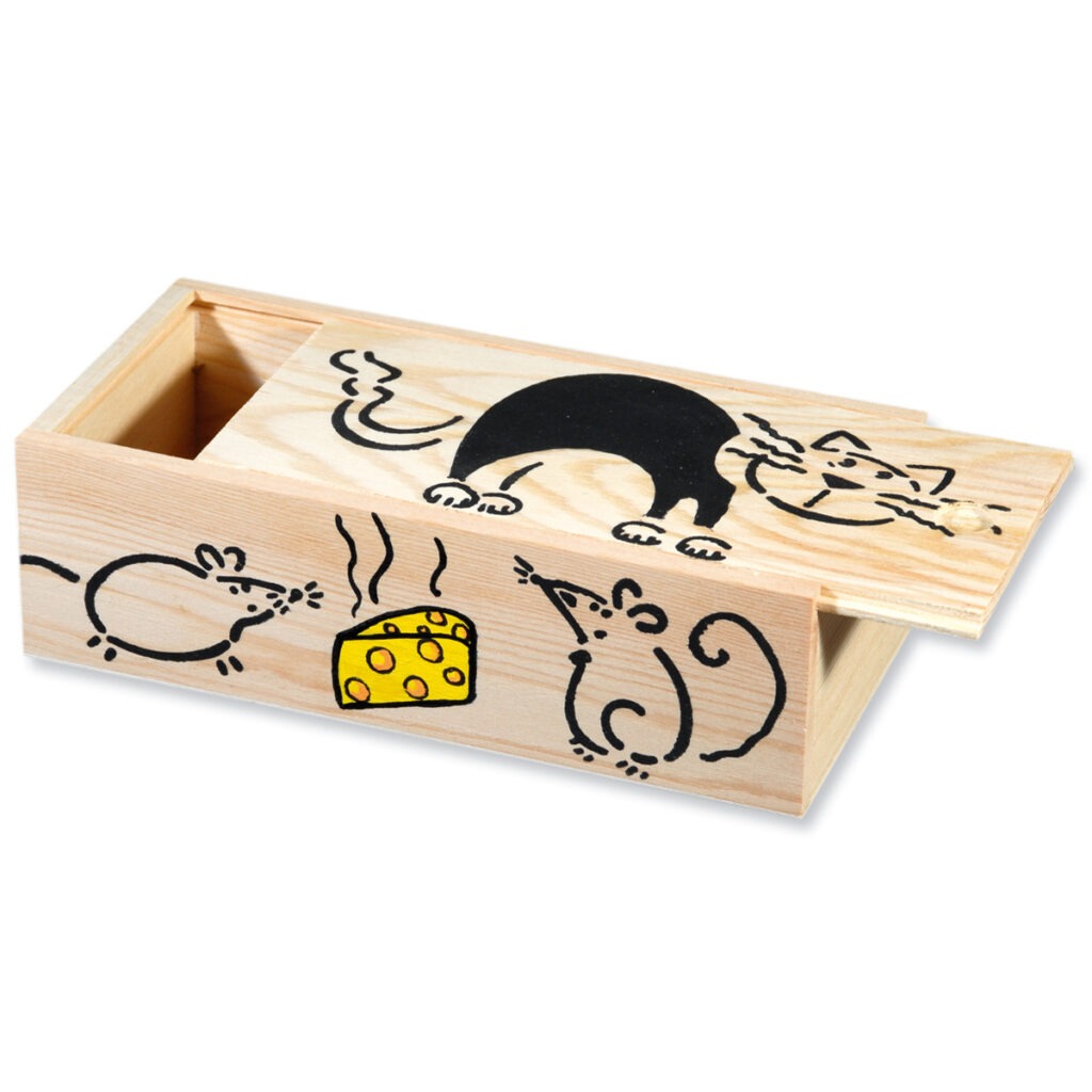 matches21 - Webshop Holzbox Holzschachtel 1 Stk Federschachtel zum Selbstgestalten ab 6 Jahren 109758 1 1