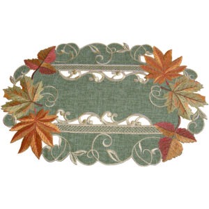 matches21 - Webshop Tischlaeufer Mitteldecke Herbstlaub Stick bunt Tischwaesche 30x45 cm 121260 3