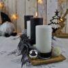 matches21 - Webshop Adventsgesteck laenglich modern Kerzenhalter Holz Metall natur schwarz 45 cm 125765 1 1 4