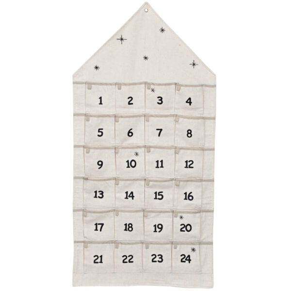 matches21 - Webshop Adventskalender Haeuser befuellbar und zum Aufhaengen Textil 1 Stk 48x96 cm 2 Farben 122526 1 1 8