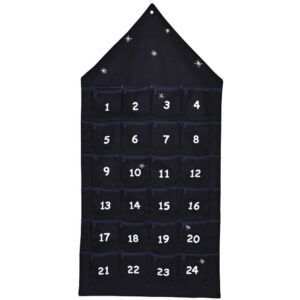 matches21 - Webshop Adventskalender Haeuser befuellbar und zum Aufhaengen Textil 1 Stk 48x96 cm 2 Farben 122526 2 1 1