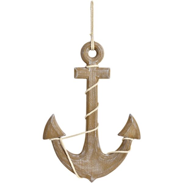 matches21 - Webshop Anker mit Tau Dekoanker Haengedeko Holz maritime Dekofigur braun 1 Stk 42x60 cm 123959 1 1