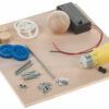 matches21 - Webshop Arbeiter mit Karre Getriebemotor Holz und Elektro Bausatz fuer Kinder ab 12 Jahre 117011 2 1 5