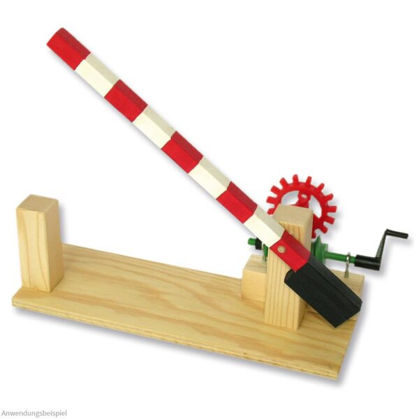 matches21 - Webshop Bahnschranke Bahnuebergang Holz Bausatz Kinder Werkset Bastelset ab 9 Jahren 100902 1 1