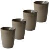 matches21 - Webshop Becher Trinkbecher ohne Henkel Keramik Steingut braun 36 Stk 8 cm 121348 1 1 5