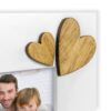 matches21 - Webshop Bilderrahmen 3D Herzdekor und Schriftzug FAMILY Holz weiss Natur 1 Stk 10x15 cm 123562 2 1 5