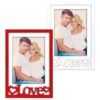 matches21 - Webshop Bilderrahmen 3D Schriftzug LOVE und Herzen Kunststoff 1 Stk 10x15 cm 2 Farben 123584 1 16