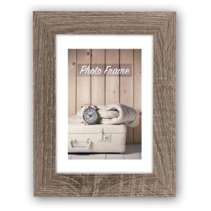 matches21 - Webshop Bilderrahmen Fotorahmen Holz braun Blockprofil leichte Rillenstruktur 5 Formate 119245 2 1 16