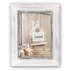 matches21 - Webshop Bilderrahmen Fotorahmen Wechselrahmen Holz weiss Innenkanten grau Shabby 3 Formate 119216 1 1 17