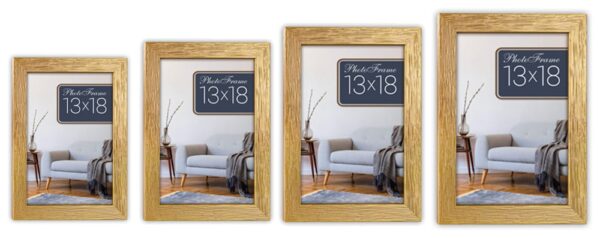 matches21 - Webshop Bilderrahmen Holzrahmen Wechselrahmen Fotorahmen Holz gold mit Struktur 4 Formate 119247 1 15