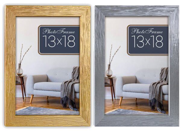 matches21 - Webshop Bilderrahmen Holzrahmen Wechselrahmen Fotorahmen Holz gold mit Struktur 4 Formate 119247 6 1 21