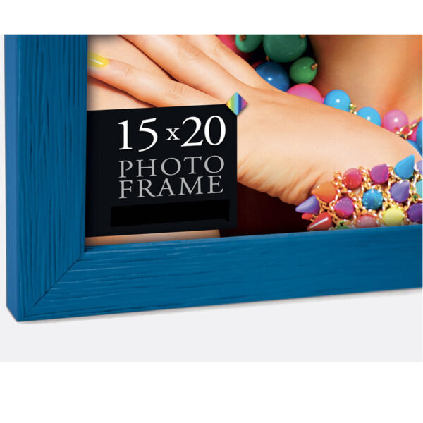 matches21 - Webshop Bilderrahmen Holzrahmen Wechselrahmen fuer Portraet Rahmen Holz blau 4 Formate 119257 5 1 18