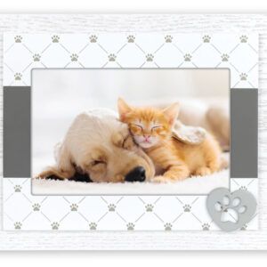 matches21 - Webshop Bilderrahmen Holzrahmen Wechselrahmen weiss grau Hund Pfoten und Katze 1 Stk 10x15 cm 121635 1 6