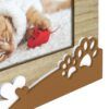 matches21 - Webshop Bilderrahmen Motiv KATZE Rahmen Relief Pfoten und Herz braun weiss 1 Stk 10x15 cm 123316 3 1 11