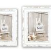 matches21 - Webshop Bilderrahmen Wechselrahmen Fotos Rahmen Holz weiss Shabby Style und Kette 4 Formate 119222 1 19