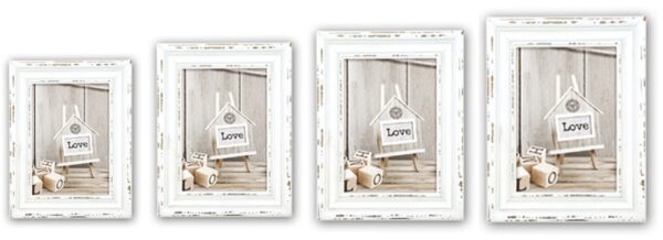 matches21 - Webshop Bilderrahmen Wechselrahmen Fotos Rahmen Holz weiss Shabby Style und Kette 4 Formate 119222 1 13