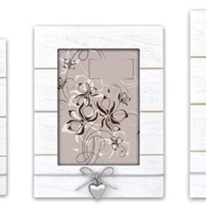 matches21 - Webshop Bilderrahmen vertikal Portraetrahmen mit Herz und Schleife Shabby weiss 3 Formate 119268 1 32