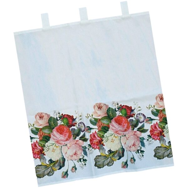 matches21 - Webshop Bistrogardine Gardine Blickdicht und Schlaufen mit bunten Rosen Blueten 1 Stk 6 Groessen 124132 12 1 20