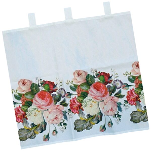 matches21 - Webshop Bistrogardine Gardine Blickdicht und Schlaufen mit bunten Rosen Blueten 1 Stk 6 Groessen 124132 8 1 16