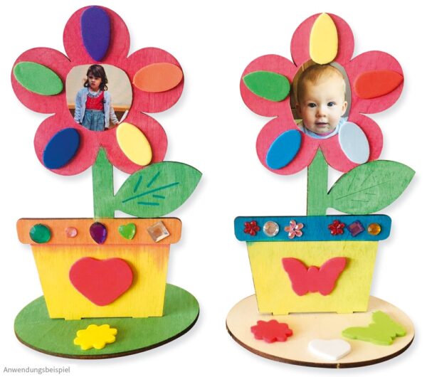 matches21 - Webshop Blume im Topf Sperrholz Holzbausatz vorgerfertigt Bastelset bemalen Kids ab 4 J 118830 11 1 6