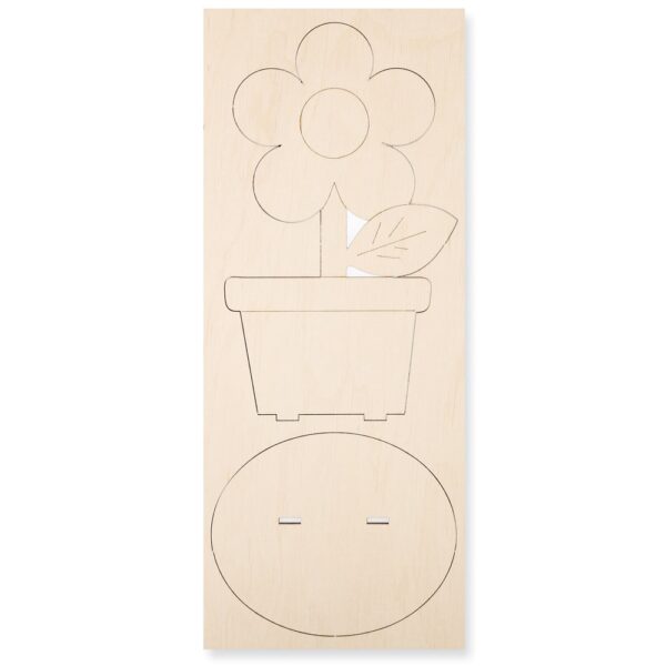 matches21 - Webshop Blume im Topf Sperrholz Holzbausatz vorgerfertigt Bastelset bemalen Kids ab 4 J 118830 8 1 3