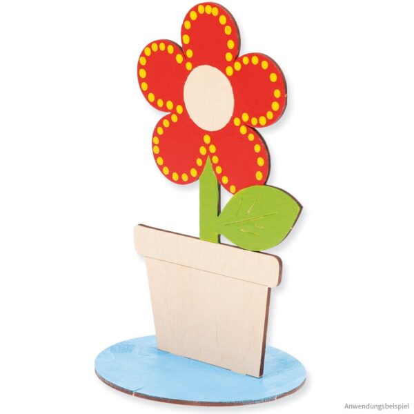 matches21 - Webshop Blume im Topf Sperrholz Holzbausatz vorgerfertigt Bastelset bemalen Kids ab 4 J 118830 9 1 4