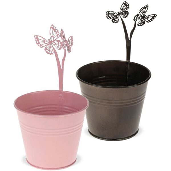 matches21 - Webshop Blumentoepfe Zink Toepfe Zinktoepfe Schmetterling uebertoepfe 12 cm 1 Stk 2 Farben 123604 1 7