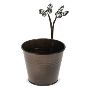 matches21 - Webshop Blumentoepfe Zink Toepfe Zinktoepfe Schmetterling uebertoepfe 12 cm 1 Stk 2 Farben 123604 2 1 6