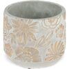 matches21 - Webshop Blumentoepfe goldener Praegung Blumenmuster uebertoepfe Zement grau gold 2 Groessen 126318 1 17