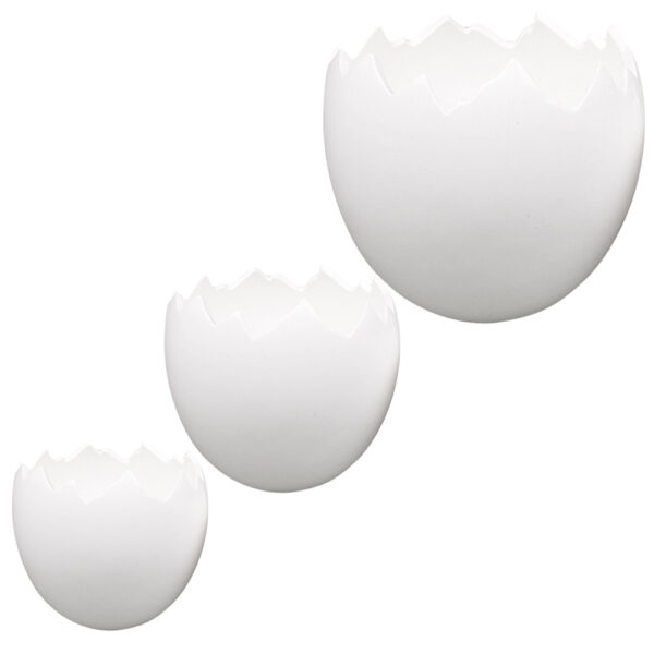 matches21 - Webshop Blumenuebertoepfe Eierschalen Osterdeko uebertoepfe weiss 3 Groessen 126413 1 9