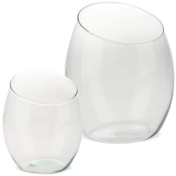 matches21 - Webshop Blumenvasen Vasen Pflanzgefaesse Mundgeblasen Recycling Glas klar 1 Stk 2 Groessen 124224 1 13