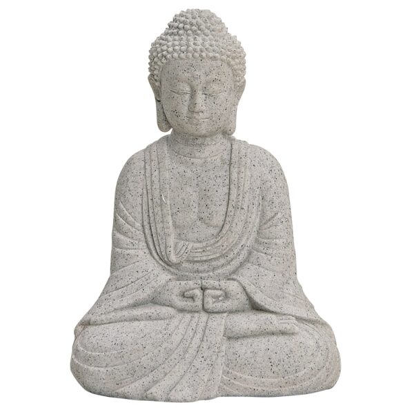 matches21 - Webshop Buddha Figur Deko sitzend Garten Dekofigur grau 13 cm 126477 1 1