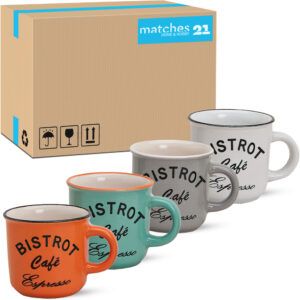 matches21 - Webshop Bunte Espressotassen Emaille Optik Keramik retro 72 Stk 6 cm 100 ml 110513 1 1 15