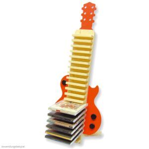 matches21 - Webshop CD DVD Staender Gitarre aus Holz Bausatz fuer Kinder Werkset ab 12 Jahren 120641 1 11