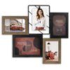 matches21 - Webshop Collagen Holz Metall schwarz braun Fotoklemme vier Fotos Hoch Quer 45x40 cm 124996 3 1 4