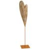 matches21 - Webshop Deko Herzen Holz Holzherzen und Metallstaender Rostoptik Naturdeko 1 Stk 2 Groessen 116581 2 1 12